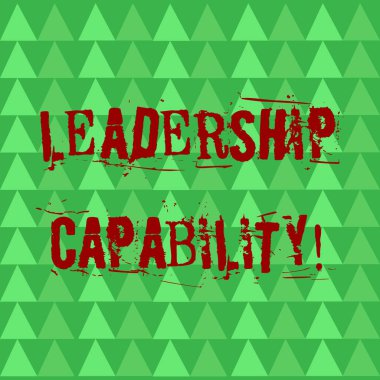 Liderlik yeteneğini gösteren kavramsal el yazısı. İş fotoğraf metin yeteneği diğerleri başarıyla kurşun etkilemek için soyut şekil küçük ağaçlar gibi satırlar yeşil üçgenler deseni.
