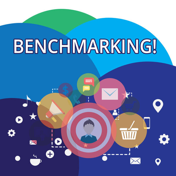 Пишу записку, показывающую бенчмаркинг. Демонстрация бизнес-фото оценить что-то по сравнению со стандартными или баллы фото цифровой маркетинговой кампании иконы и элементы для электронной коммерции
.