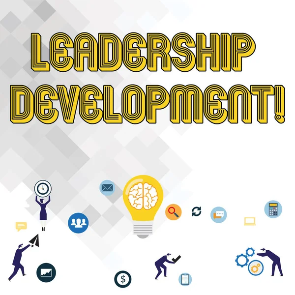 Text sign showing Leadership Development. Conceptual photo program that makes showing become better leaders Business Digital Marketing Symbol, Element, Campaign and Concept Flat Icons.