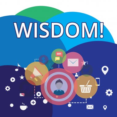 Bilgeliği gösteren bir not yazıyorum. İş fotoğrafı kalite deneyimi bilgi ve iyi bir yargı bir şey fotoğraf dijital pazarlama kampanyası simgeleri ve öğeleri e-ticaret için vitrin.