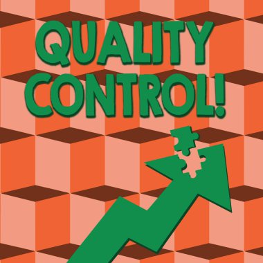 Word yazma metin kalite kontrol. Analysis-tured ürünlerinde standartların korunması sistemi için iş kavramı renkli ok puzzle Piece gibi müstakil Part yukarı yukarı Işaret.