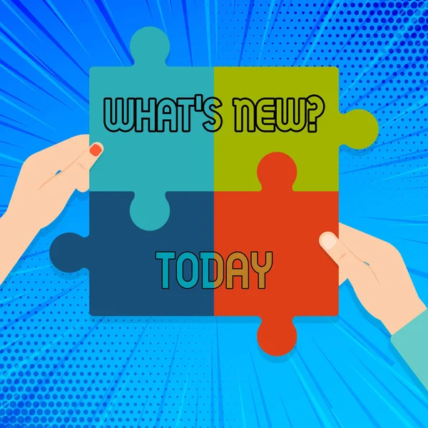 Ne yeni soru gösteren Not yazma. Eğer onun mevcut canlı olaylar eylemleri hakkında birine sorduğunuzda iş fotoğrafı vitrine çok renkli bilmecenin parçalar birlikte ınsan Hands koymak.