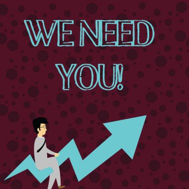 Kavramsal el yazma size Ihtiyacımız olduğunu gösteriyor. Bazı iş ya da hedef iş adamı gözlük ile birlikte çalışmak için birisi soran ticari fotoğraf vitrinde çarpık ok Işaret yukarıya sürme.