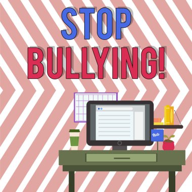 Word yazma metin zorbalık durdur. Iç çalışma Space Station Teknik kişi kavramı çocuklar güç dengesizlik fotoğraf arasında agresif davranış için iş kavramı.