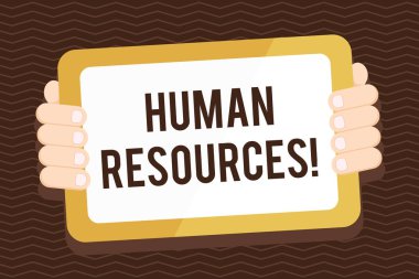 Writing note showing Huanalysis Resources. Business photo showcasing the process of hiring and developing employees Color Tablet Smartphone with Screen Handheld Back of Gadget.