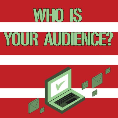 İzleyici Niz Kimdir Sorusunu gösteren kavramsal el yazısı. Monitörde İşaret simgesiyle Laptop'un etrafında posta zarflarını kimler izliyor veya dinliyor.