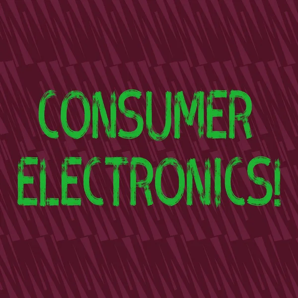 Conceptual hand writing showing Consumer Electronics. Business photo showcasing consumers for daily and noncommercial purposes Seamless Isosceles Triangle Maroon Tone in Abstract Pattern. — Stock Photo, Image