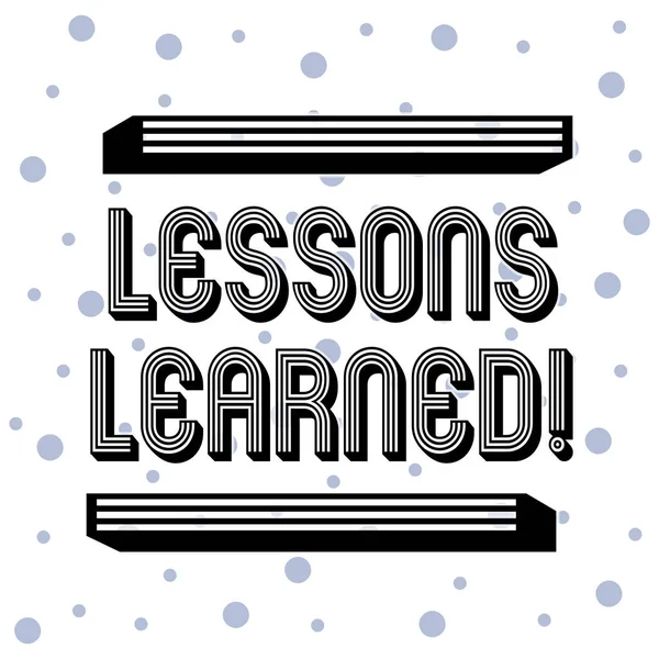 Handwriting text Lessons Learned. Concept meaning experiences distilled project that should actively taken Seamless Blue Polka Dots Tiny Circles Pattern in Random on White Isolated.