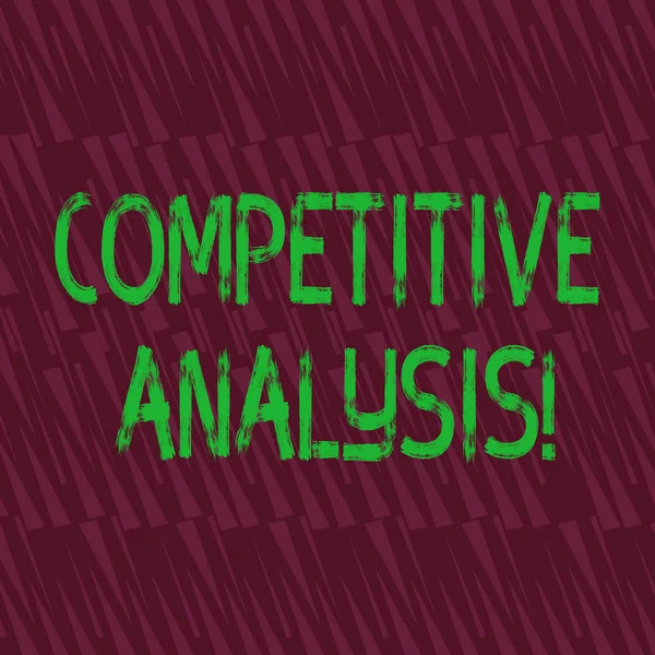Conceptual hand writing showing Competitive Analysis. Business photo showcasing Strategic technique used to evaluate outside competitor Seamless Isosceles Triangle Maroon Tone in Abstract Pattern. — Stock Photo, Image