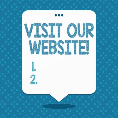 El yazısı metin Web Sitemizi ziyaret edin. Kavram web sitesine gelen ziyaretçi anlamına gelir ve Boş Alan Beyaz Konuşma Balon Üst üç Delikli Ile Yüzen göz atmaya devam ediyor.