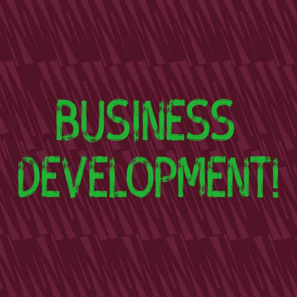 Conceptual hand writing showing Business Development. Business photo showcasing pursuing strategic opportunities for a certain business Seamless Isosceles Triangle Maroon Tone in Abstract Pattern. — Stock Photo, Image