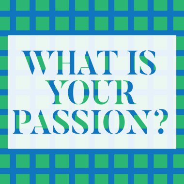 Tutkun Nedir Sorusunu gösteren kavramsal el yazısı. Onun güçlü ve ancak kontrol edilebilir duygu Hakkında Soran İş fotoğraf metin Satır lar ve Sütunlar Mavi Oluşturma Kesintisiz Yeşil Kare Karolar