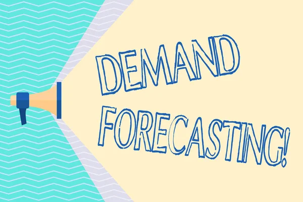 Conceptual hand writing showing Deanalysisd Forecasting. Business photo text predict customer deanalysisd to optimize supply decisions Megaphone Extending Capacity of Volume Range thru Wide Beam. — Stock Photo, Image