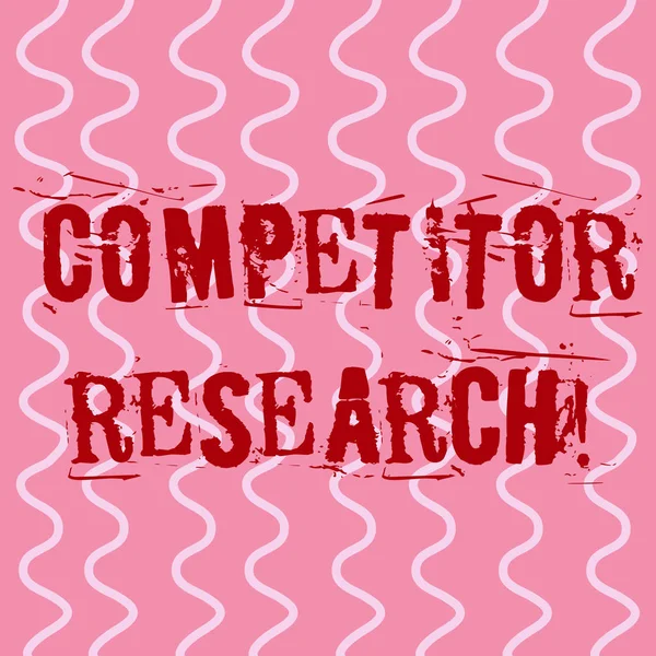 Escritura manual conceptual que muestra la investigación de la competencia. Colección de fotos de negocios y revisión de información sobre firmas rivales White Wavy Curly Line Pattern on Pink Surface for Feminine . — Foto de Stock