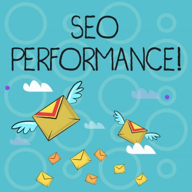 Seo Perforanalysisce gösteren kavramsal el yazısı. İş fotoğraf metin web sitesi Renkli Airmail Mektup Zarflar ve Kanatlı İki trafik miktarını ve kalitesini artırmak.