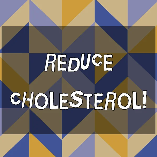 Text sign showing Reduce Cholesterol. Conceptual photo lessen the intake of saturated fats in the diet 3D Formation of Geometric Shapes Creating Cubes and Blocks with Perspective.