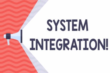 El yazısı metin Sistem Entegrasyonu. Birim Aralığı kapasitesini Genişleten bileşen alt sistemi Megafon'u Bir Araya Getirme nin kavram anlamı süreci.