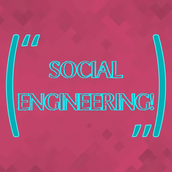 Handwriting text Social Engineering. Concept meaning attack photo that relies heavily on huanalysis interaction Rosy Pink Monochrome Square Mesh Seamless Grid Pattern for Technical Design.