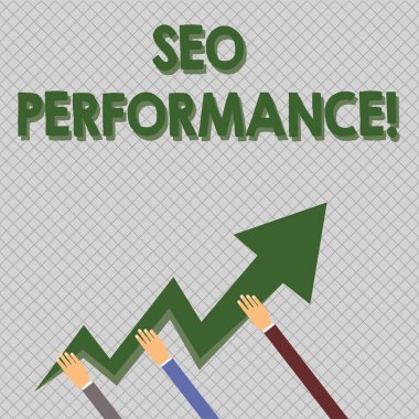 Seo Perforanalysisce gösteren kavramsal el yazısı. İş fotoğraf metin web sitesi Hands Holding Zigzag Lightning Arrow Pointing and Going Up trafik miktarını ve kalitesini artırmak.