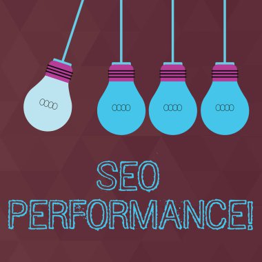 Seo Perforanalysisce gösteren kavramsal el yazısı. İş fotoğraf metin bir farklı Gölge Ampul ile asılı web sitesine trafik miktarı ve kalitesini artırmak.