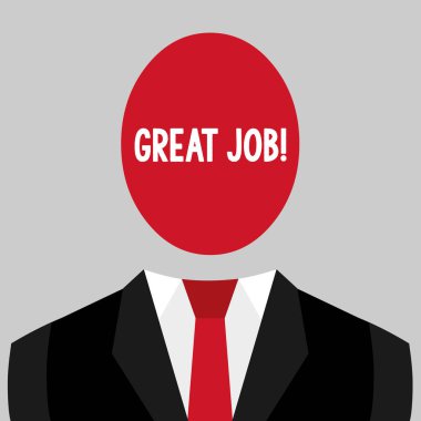 Harika İş 'i gösteren bir not yazıyorum. İş fotoğrafçılığı, birini çok iyi yaptığı bir şey için övmek için kullanılır..