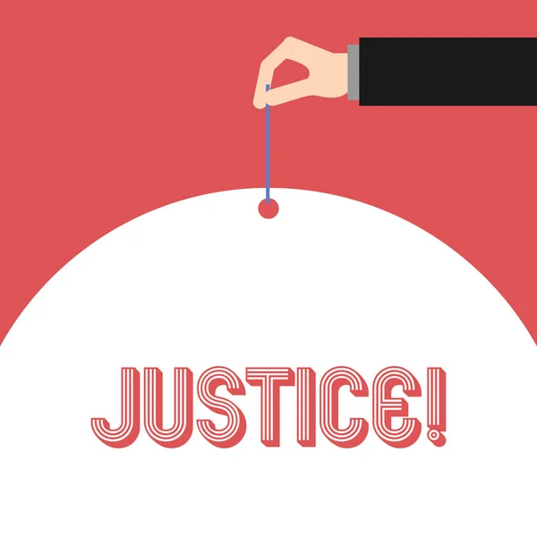 Handwriting text Justice. Concept meaning impartial adjustment of conflicting claims or assignments. — Stock Photo, Image