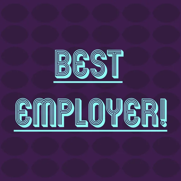 Text sign showing Best Employer. Conceptual photo creating a culture where employees feel valued and appreciated Oval Geometric Shape in Rows and Columns in Violet Monochrome Round Pattern.