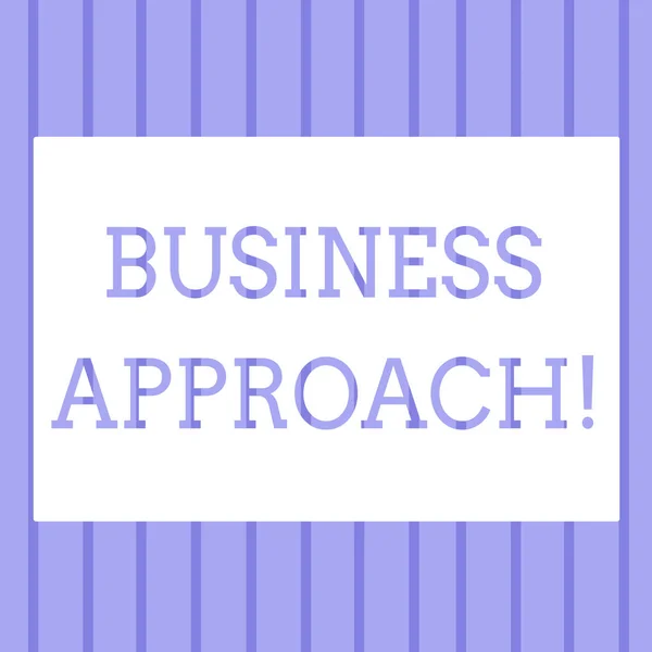 Tekst schrijven Business Approach. Zakelijk concept voor lange termijn actieplan ontworpen om een doel te bereiken Patroon van lijnen in blauw rechte naadloze verticale strepen foto Achtergrond. — Stockfoto