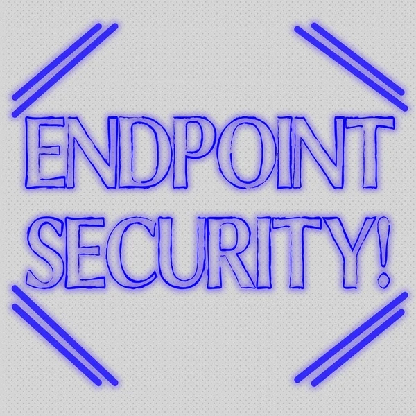 Word writing text Endpoint Security. Business concept for the methodology of protecting the corporate network Seamless Endless Infinite Tiny Gray Dots Points Pattern Filling Up the Space. — 스톡 사진