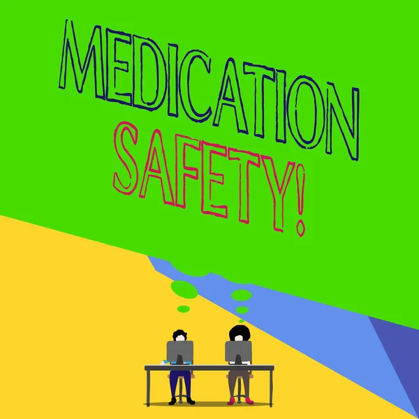 Słowo pisanie tekstu Bezpieczeństwo leków. Koncepcja biznesowa na rzecz wolności od szkodliwych skutków używania leków. — Zdjęcie stockowe