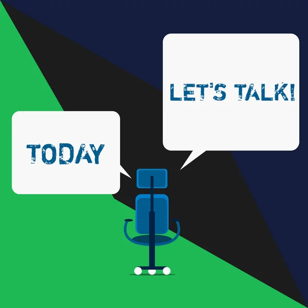 Signo de texto mostrando Let S Talk. Foto conceptual que están sugiriendo iniciar una conversación sobre un tema específico . — Foto de Stock