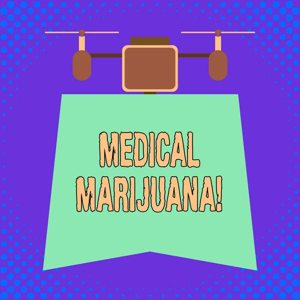 Konceptuella handskrift visar medicinsk marijuana. Affärs fotoutställning rekommenderas genom att undersöka som behandling av ett medicinskt tillstånd. — Stockfoto