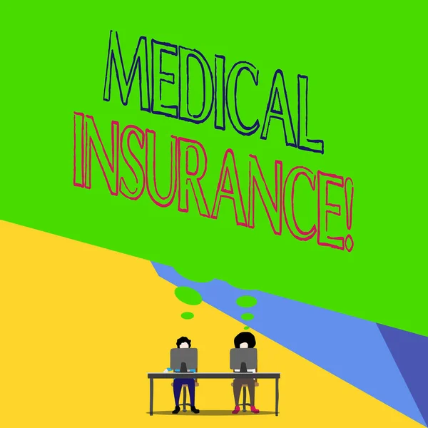 Ordskrivning text Sjukförsäkring. Affärsidé för ersättning av sjukförsäkringskostnader. — Stockfoto