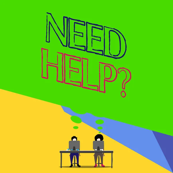 Texto de escritura de palabras Need Helpquestion. Concepto de negocio para dar o proporcionar lo necesario para llevar a cabo una tarea . —  Fotos de Stock