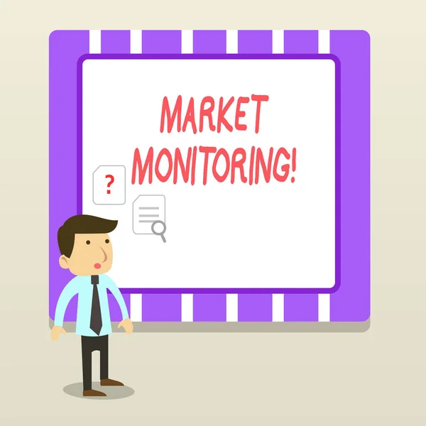 Handschrift Text Marktbeobachtung. Konzept zur Überwachung laufender Aktivitäten im Handelszentrum. — Stockfoto