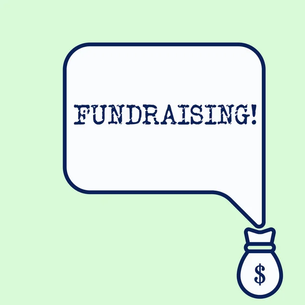Text sign showing Fundraising. Conceptual photo seeking to generate financial support for charity or cause.