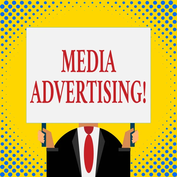 Word writing text Media Advertising. Business concept for choosing the effective media for an advertising campaign.