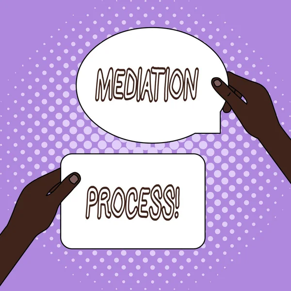 Word writing text Mediation Process. Business concept for informal and flexible dispute resolution process. — 스톡 사진