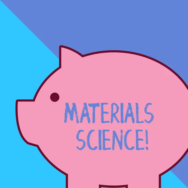 Slovo psaní textu Materials Science. Obchodní koncepce pro interdisciplinární obor zahrnující vlastnosti hmoty. — Stock fotografie