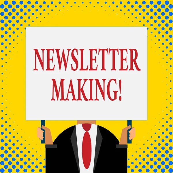 Szövegírás Newsletter Making. Üzleti koncepció üzleti híreket vagy üzleti tevékenységeket tartalmazó nyomtatott jelentéshez. — Stock Fotó