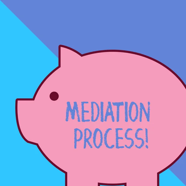 Tekst schrijven Mediation Process. Bedrijfsconcept voor informeel en flexibel geschillenbeslechtingsproces. — Stockfoto