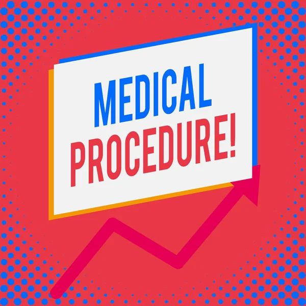 Word writing text Medical Procedure. Business concept for a procedure employed by medical or dental practitioners. — Stock Photo, Image