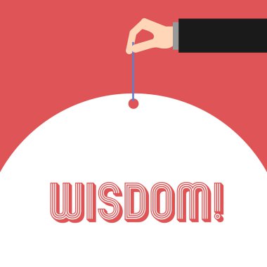 El yazısı metin Bilgelik. Kavram anlamı kalite deneyim bilgi ve iyi yargı bir şey sahip.