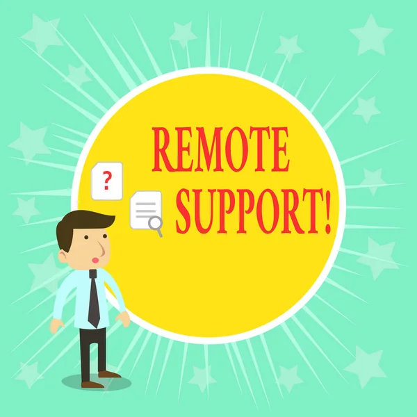 Word writing text Remote Support. Business concept for help endusers to solve computer problems and issues remotely.