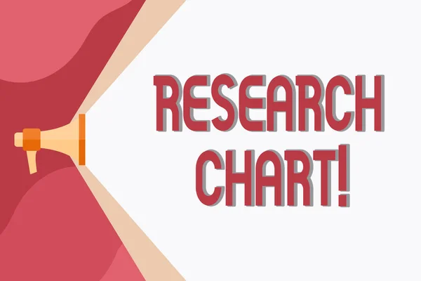 研究チャートを示す概念的な手書き。ビジネス写真を示すビジネス写真は、スペースワイドビームを通して音量範囲を拡張する数値または定性的なデータメガホンのセットを表します. — ストック写真