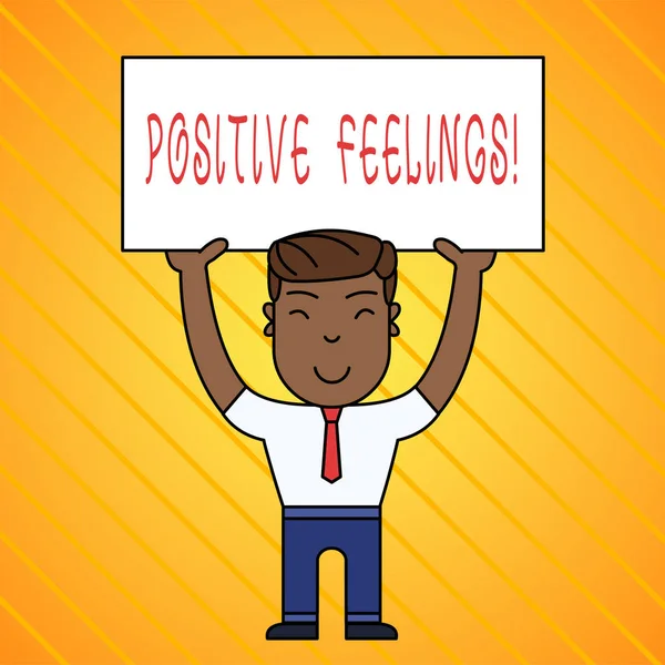 Текст написания слов "Позитивные чувства". Бизнес-концепция для любого чувства, где нет негатива или грусти . — стоковое фото