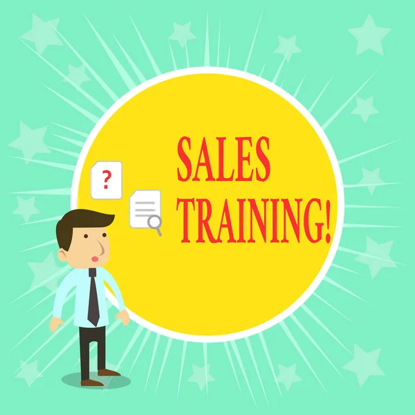 Word writing text Sales Training. Business concept for train salesshowing the methods of great sales techniques.