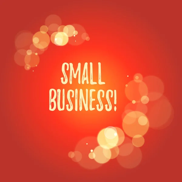 Κείμενο γραφής λέξεων Μικρές Επιχειρήσεις. Επιχειρηματική ιδέα για ιδιωτικές εταιρείες που απασχολούν λιγότερους εργαζομένους. — Φωτογραφία Αρχείου