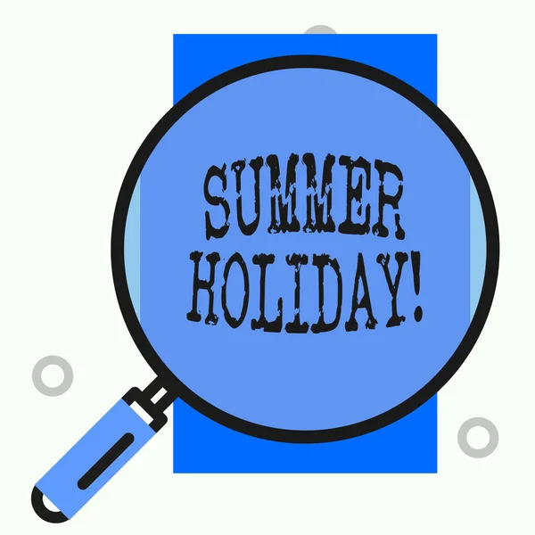 Szöveges jel mutatja Holiday. Konceptuális fotó vakáció a nyári szezonban iskolai nyaralás vagy szünet. — Stock Fotó