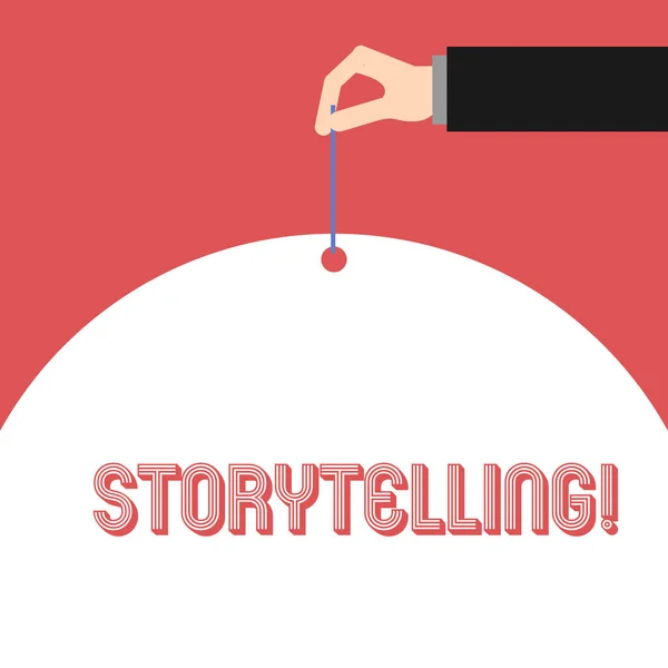 Tekst pisma ręcznego Storytelling. Pojęcie znaczenie działań pisanie historie do publikowania ich do publicznej. — Zdjęcie stockowe